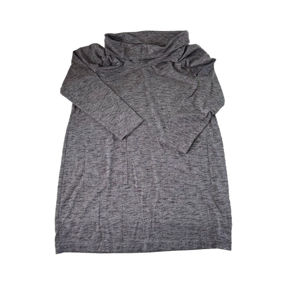Pure Jill Women Gray Heather Pocket Dress Pullover Cowl Neck Long Sleeve LP - Picture 1 of 12